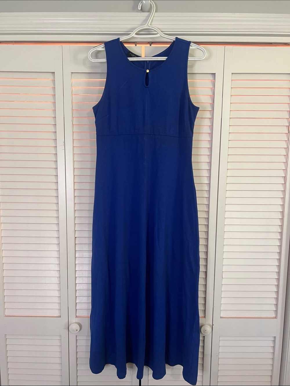 Talbots Sleeveless Cobalt Blue Maxi Dress - Picture 6 of 6